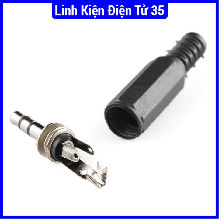 Jack cắm audio 3.5 bằng nhựa đầu đực 3 nấc, 4 nấc tùy chọn, siêu tiện lợi