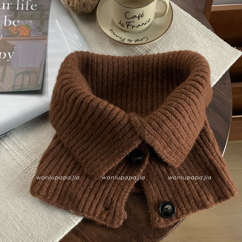 Khăn Choàng Cổ Cao Màu Trơn Thời Trang Thu Đông Hàn Quốc Mới Cho Nữ