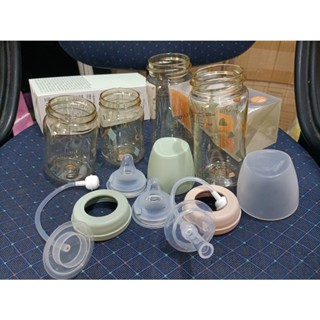 [Phụ kiện] ⭐ Nắp - Cổ - Thân - Núm ti thay thế cho bình sữa Moyuum Hàn Quốc (đầy đủ chi tiết)