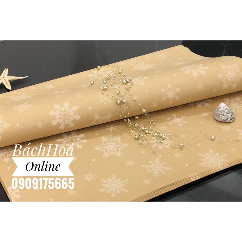 Giấy gói quà Noel-Giáng sinh - Chất liệu kraft