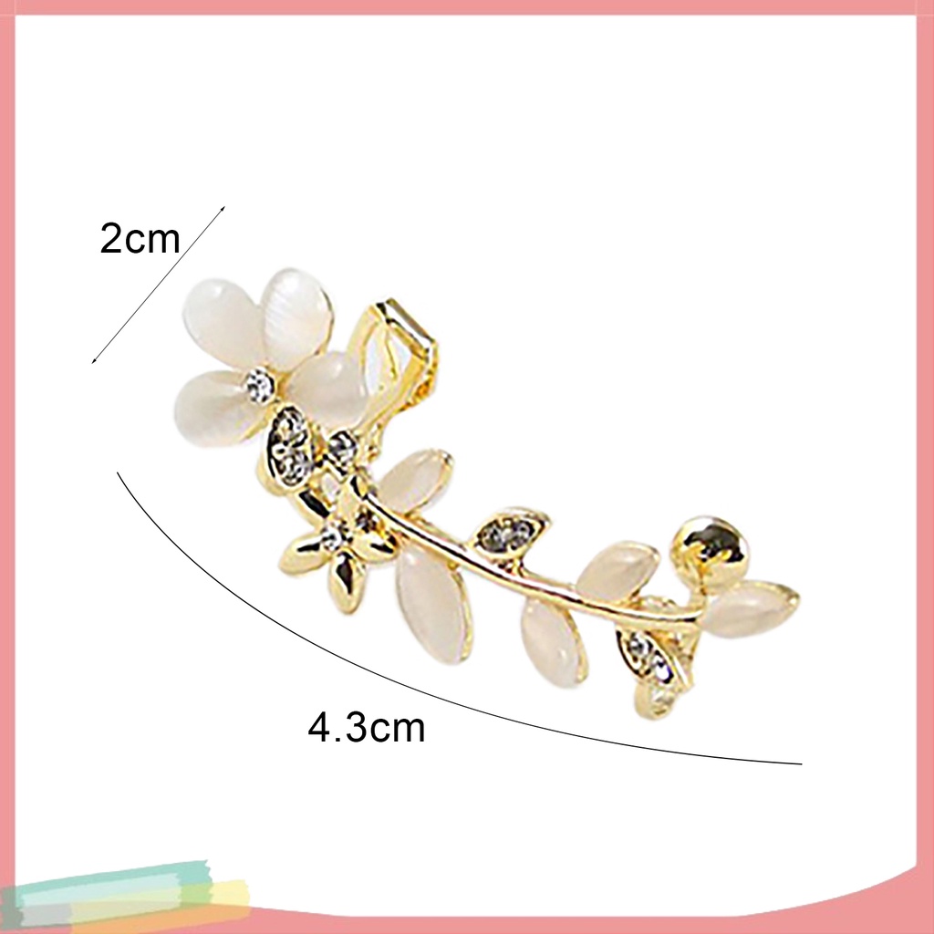 Khuyên Vành Tai Kim Loại Hình Hoa Đính Đá Xinh Xắn Cho Nữ