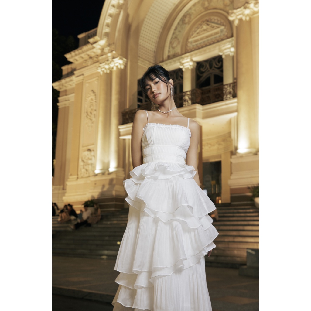 Des Fleurs - Đầm tùng nhún ly xếp lớp Isabelle Dress