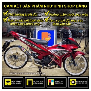 Tem rời exciter 150 hayabusa dán xe đỏ -