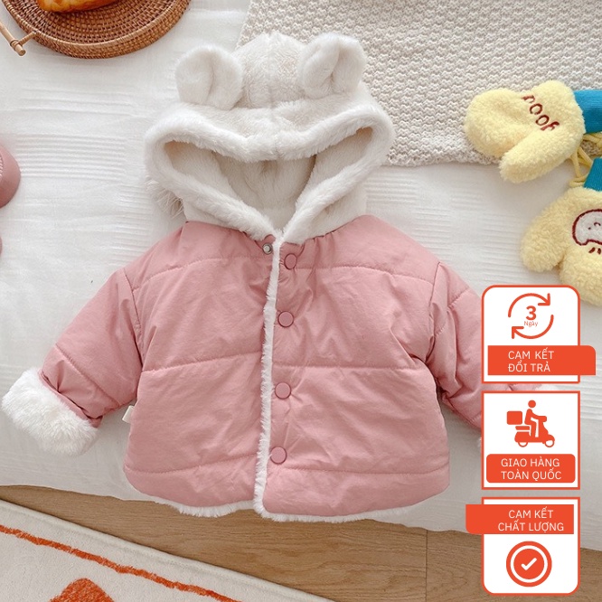 Áo Khoác Trần Lông Cho Bé Gái Và Bé Trai