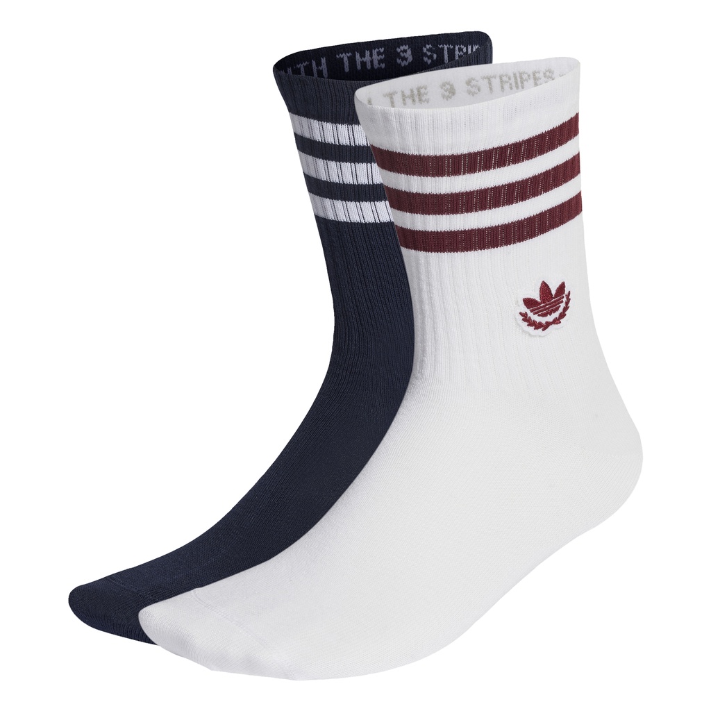 adidas Phong cách sống Bộ 2 Đôi Tất Cổ Cao Premium Unisex trắng IB3780