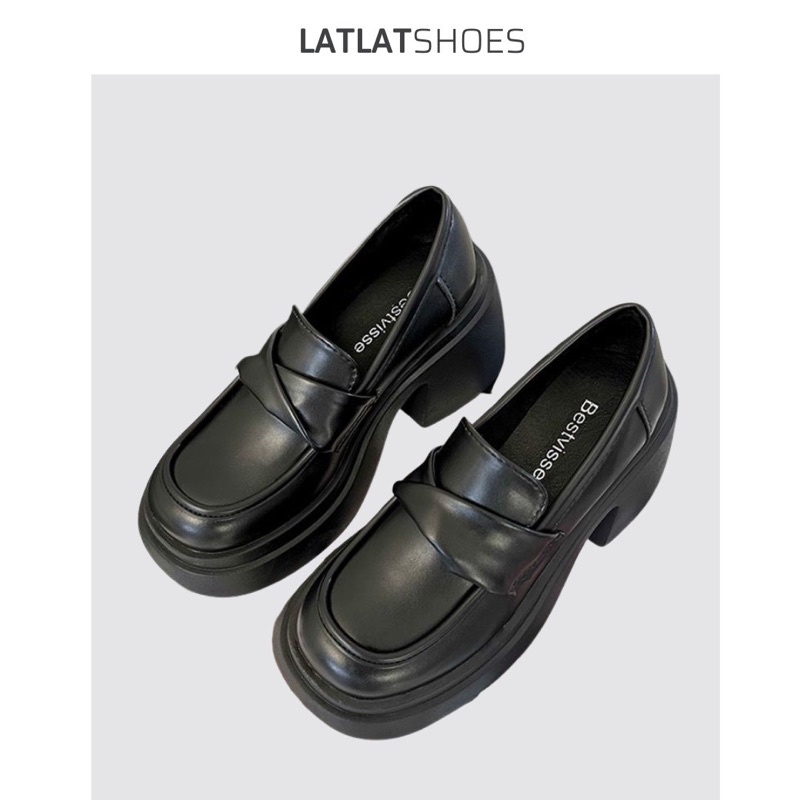 Giày oxford cổ thấp đế cao 5cm dành cho nữ -Giày cổ thấp - Đế bằng cao 5cm cá tính phong cách Anh Quốc