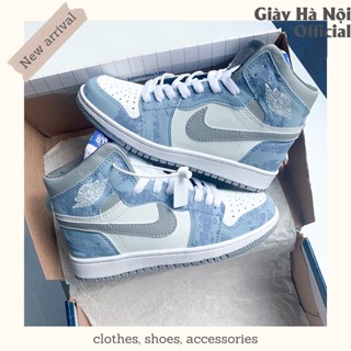 Giày Jordan Hyper Cổ Cao, Giày JD1 Xanh Loang Hàng Đẹp Full Box