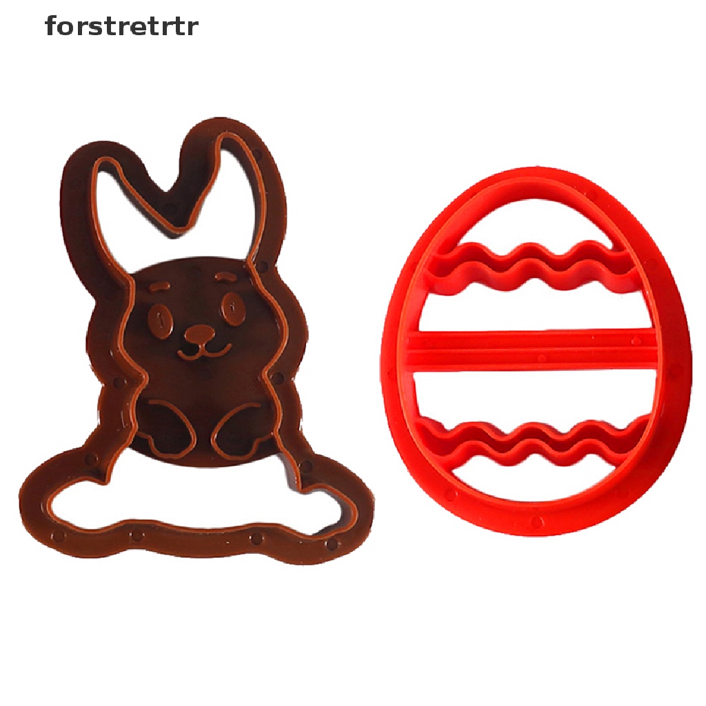 Forstretrtr Happy Easter Cookie Embosser Cutter Cartoon Bunny Eggs Biscuit Cutter Rabbit Fondant Chololate Stamps Mold Party Cake Decoration EN #2
