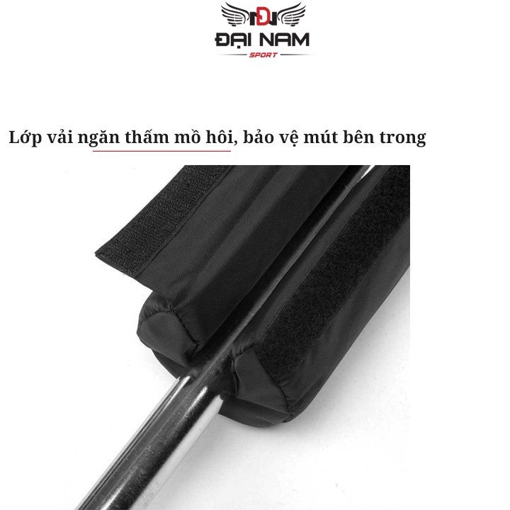 Đệm Lót Vai Gánh Tập Tạ Thiết Kế Mới Bọc Vải Dài 43cm Cao Cấp Đại Nam Sport