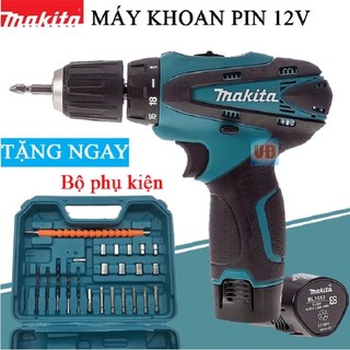 Máy khoan pin 12v makita tặng full phụ kiện