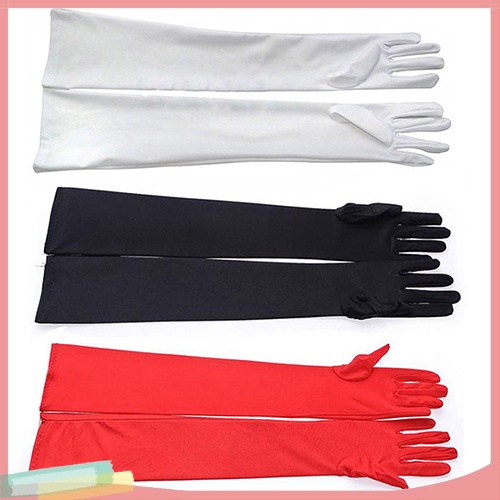 Đôi găng tay dáng dài màu trơn thời trang cho nữ