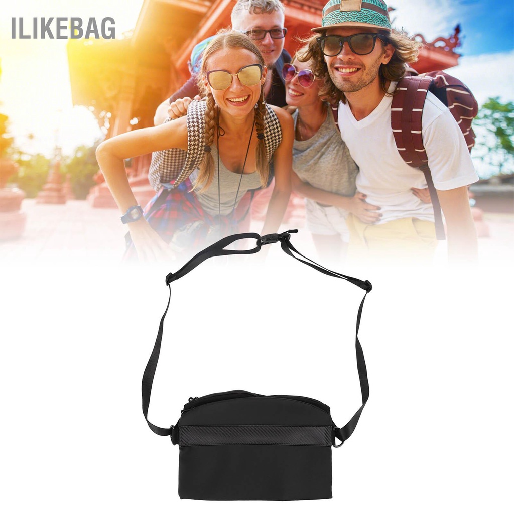 Ilikebag Túi Đeo Chéo Da PU Đơn Giản Thời Trang Công Suất Lớn Ba Lô Trước Ngực Cho Đi Học Làm