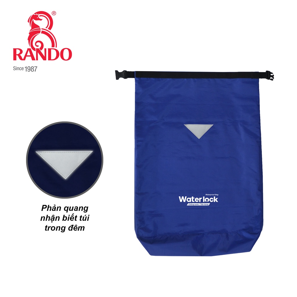 Túi Đi Mưa Chống Nước Cao Cấp, GIÁ SỈ, RANDO Chính Hãng, WATERLOCK Vải Dù Đựng Laptop, Đựng Quần Áo, Đồ Dùng Cá Nhân