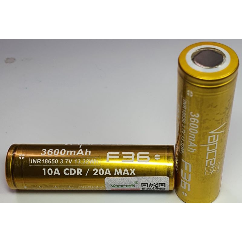 Pin Vapcell F36 INR 18650 3600mah, 10A/20A
