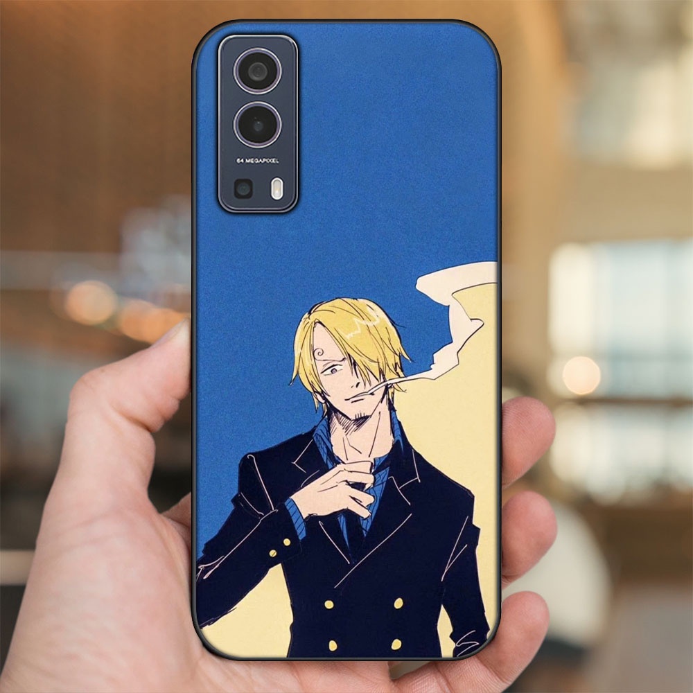 Ốp lưng Vivo Y72 5G viền đen in hình Sanji One Piece Đảo Hải Tặc