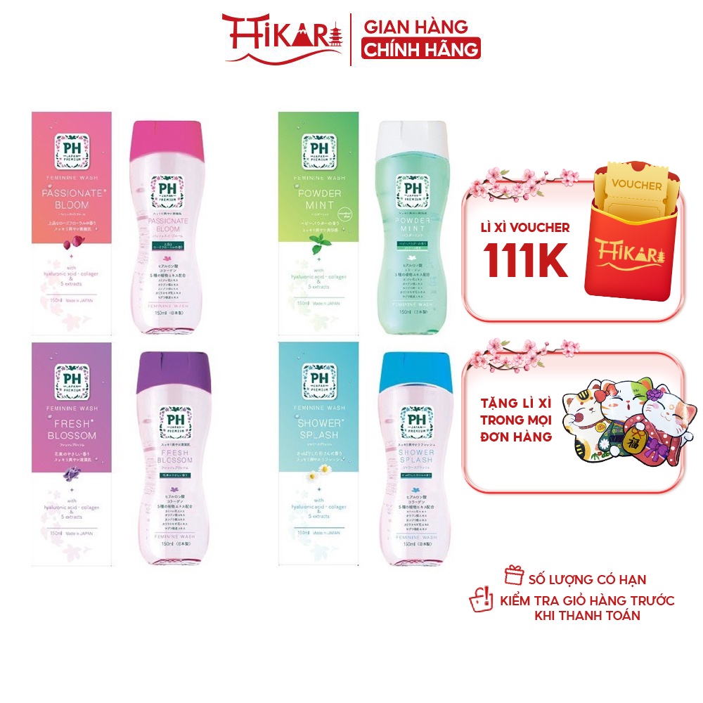 Dung dịch vệ sinh phụ nữ dạng gel PH Care Premium Feminine Wash Nhật Bản 150ml