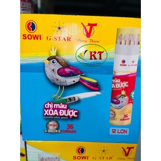 Chì màu xoá được gstar dạng lon cây dài cp4-12,18,24 màu