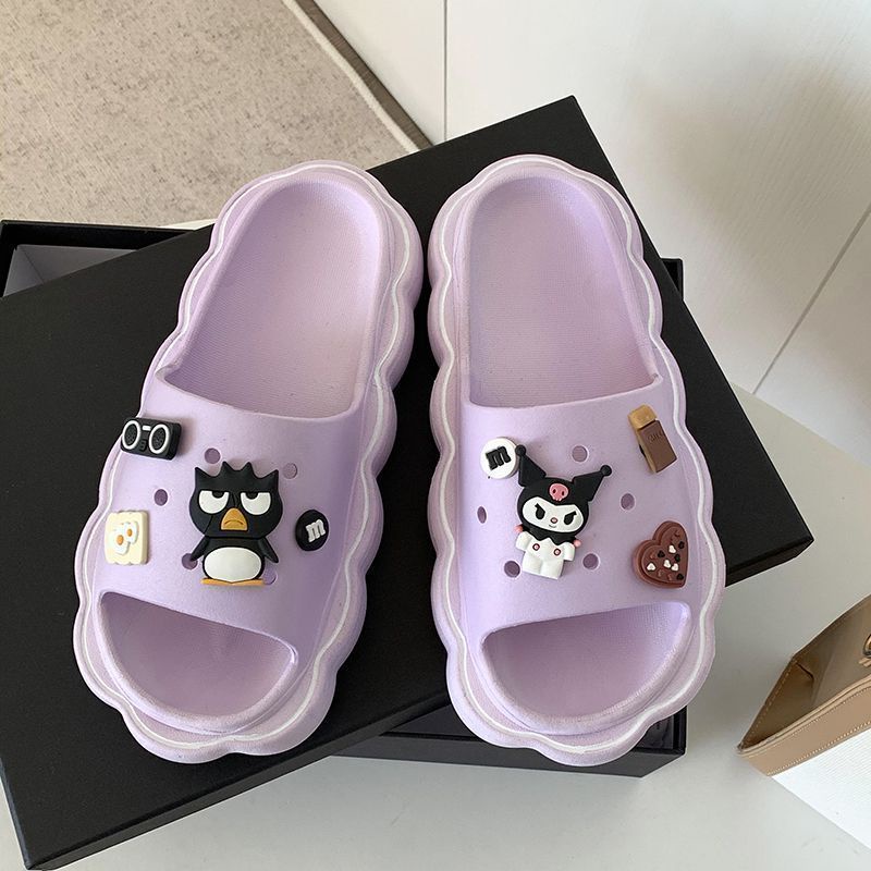 JY350-D19  - dép đi trong nhà mùa hè chống trượt đáy dày gợn sóng