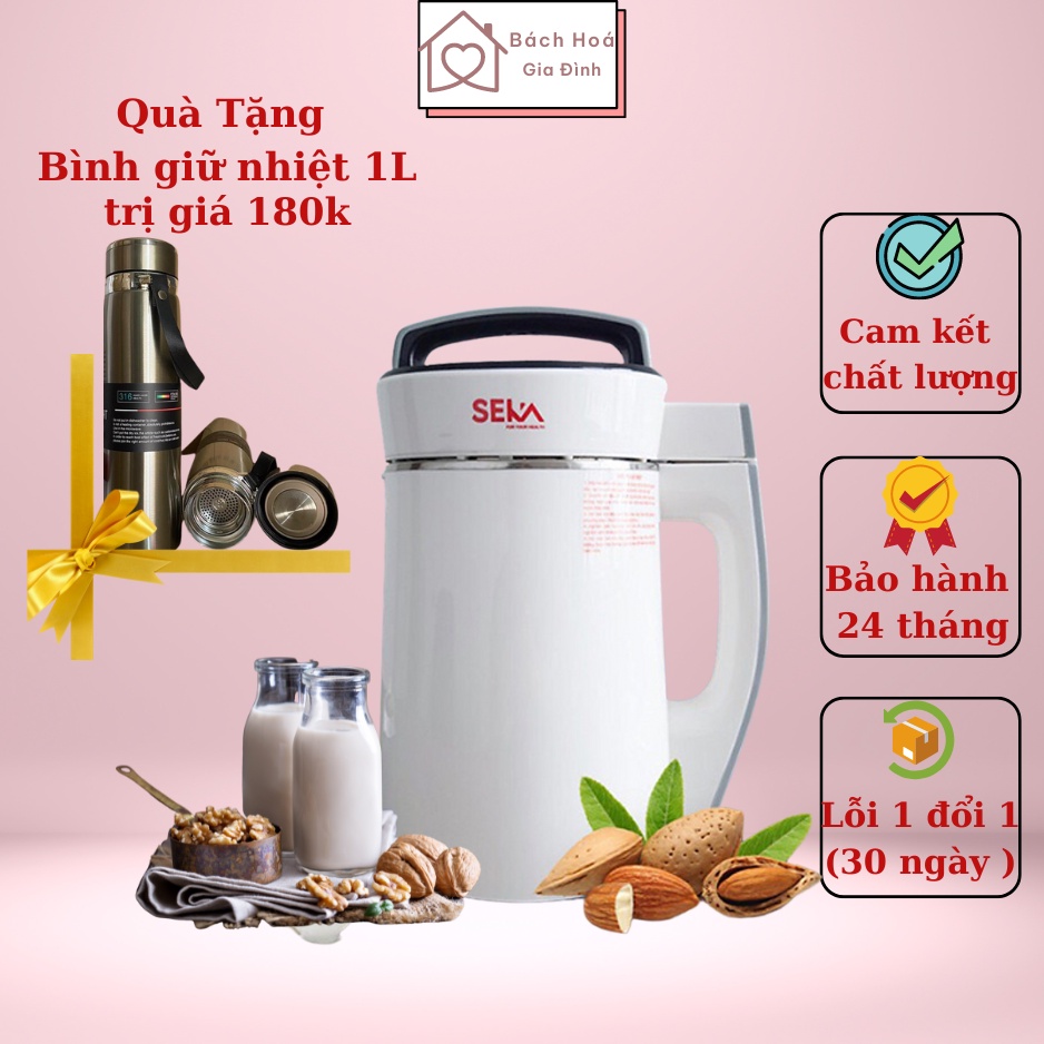Máy làm sữa hạt Seka đa năng dung tích 1800ml xay nấu tự động ,làm sữa đầu nành, sinh tố , nấu cháo tiện lợi
