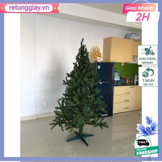 cây thông Noel cao 2m0 va phụ kiện dây kim tuyến và ngôi sao