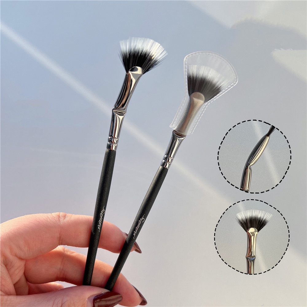 Cọ Trang Điểm Lông Mi Hình Quạt Mini Chuyên Nghiệp