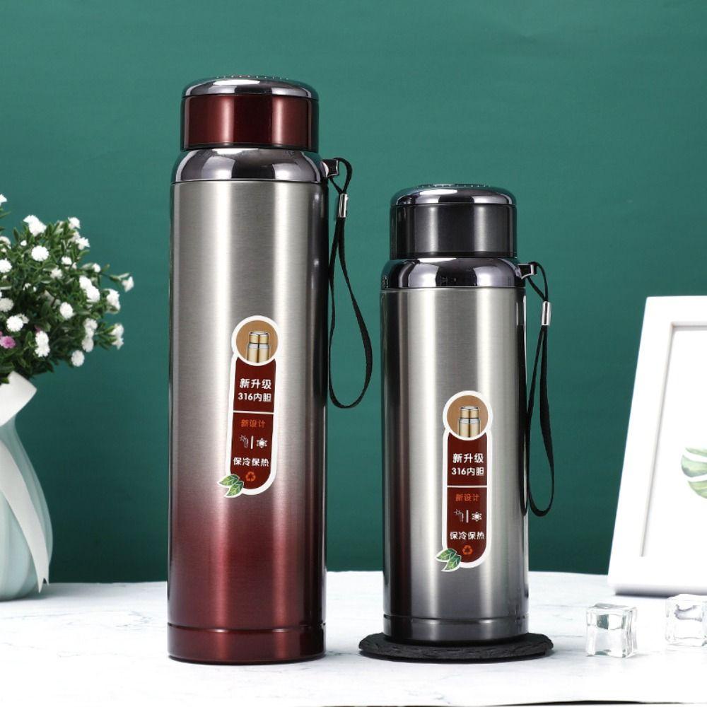 Bình Nước Giữ Nhiệt Bằng Thép Không Gỉ Thiết Kế Hai Lớp Thanh Lịch