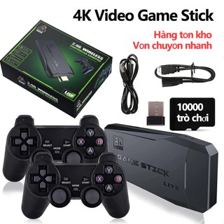 Game Stick 4k Pro 64GB-10.000 trò + 50 game mới tải thêm,32GB-3500 trò máy chơi game cầm tay không dây