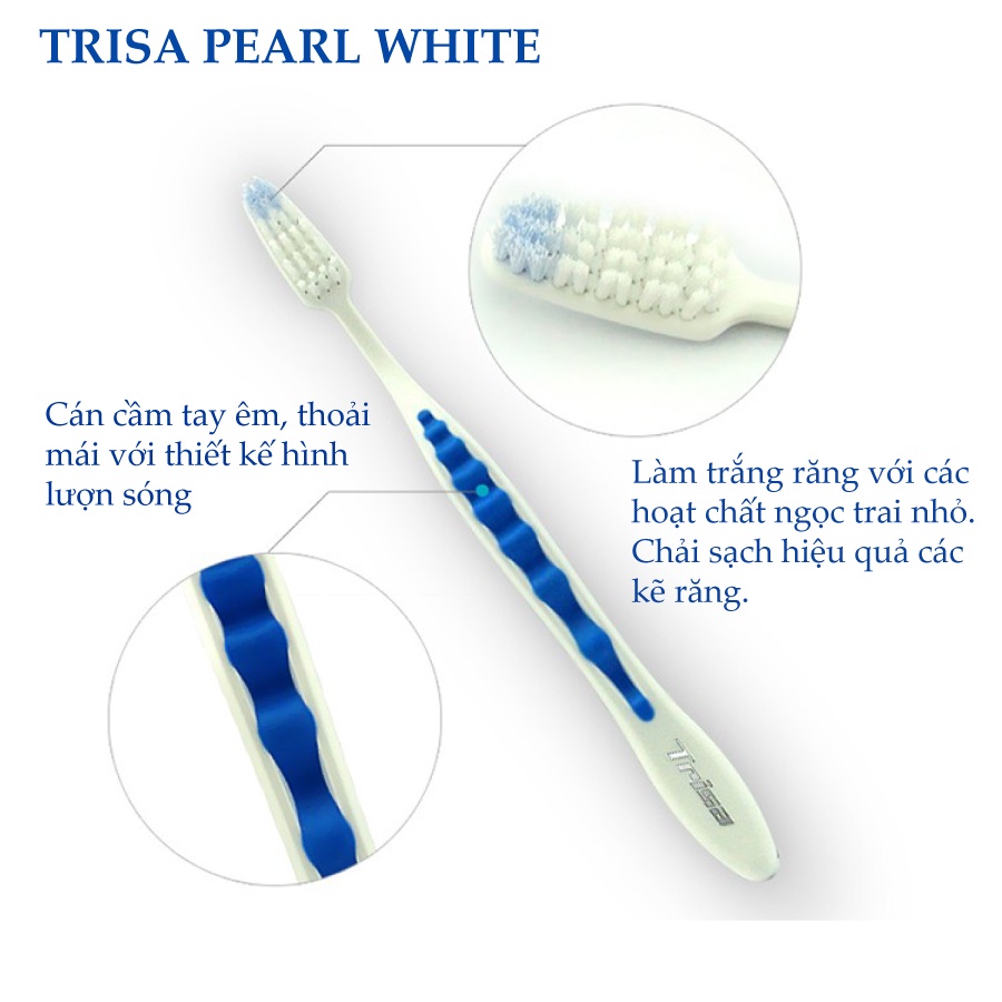 Combo 4 Bàn Chải Đánh Răng Trisa Pearl White