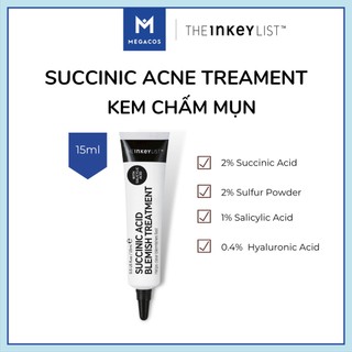Kem chấm mụn SUCCINIC ACID Acne Treatment the inkey list 15mL