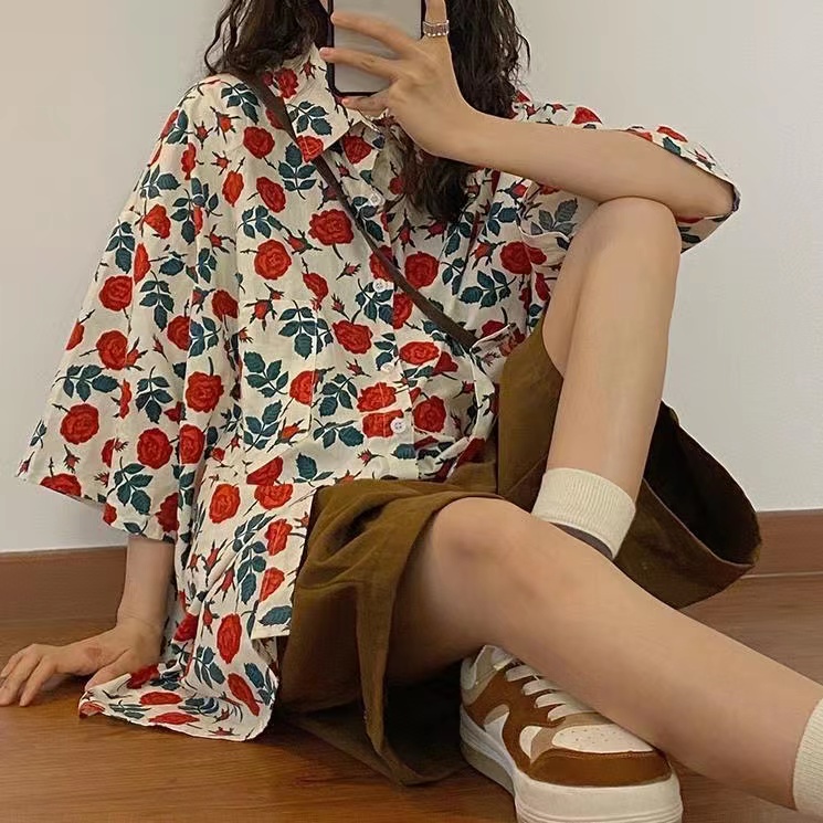 Áo Thun Ngắn Tay In Họa Tiết Phong Cách Nhật Bản Thời Trang Cho Nữ