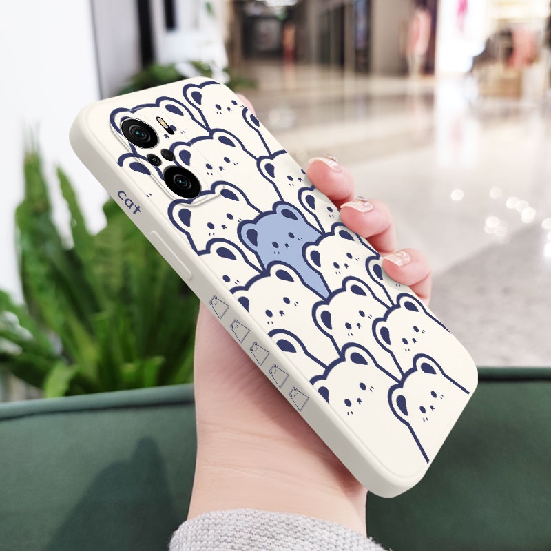 Ốp Điện Thoại Hình Gấu Sáng Tạo Cho Xiaomi Redmi Note 11 11S 11T Pro Plus + 4G 5G