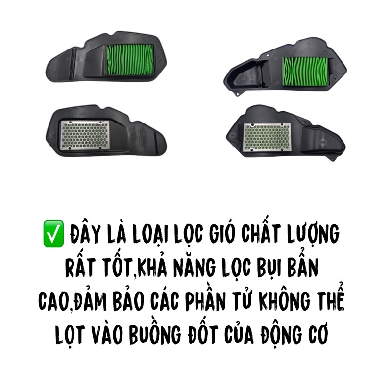 Lọc gió xe sh mode click pcx vario 125 150 2023 2022 2021 2013 2014 2015 2016 2017 2018 2019 2020