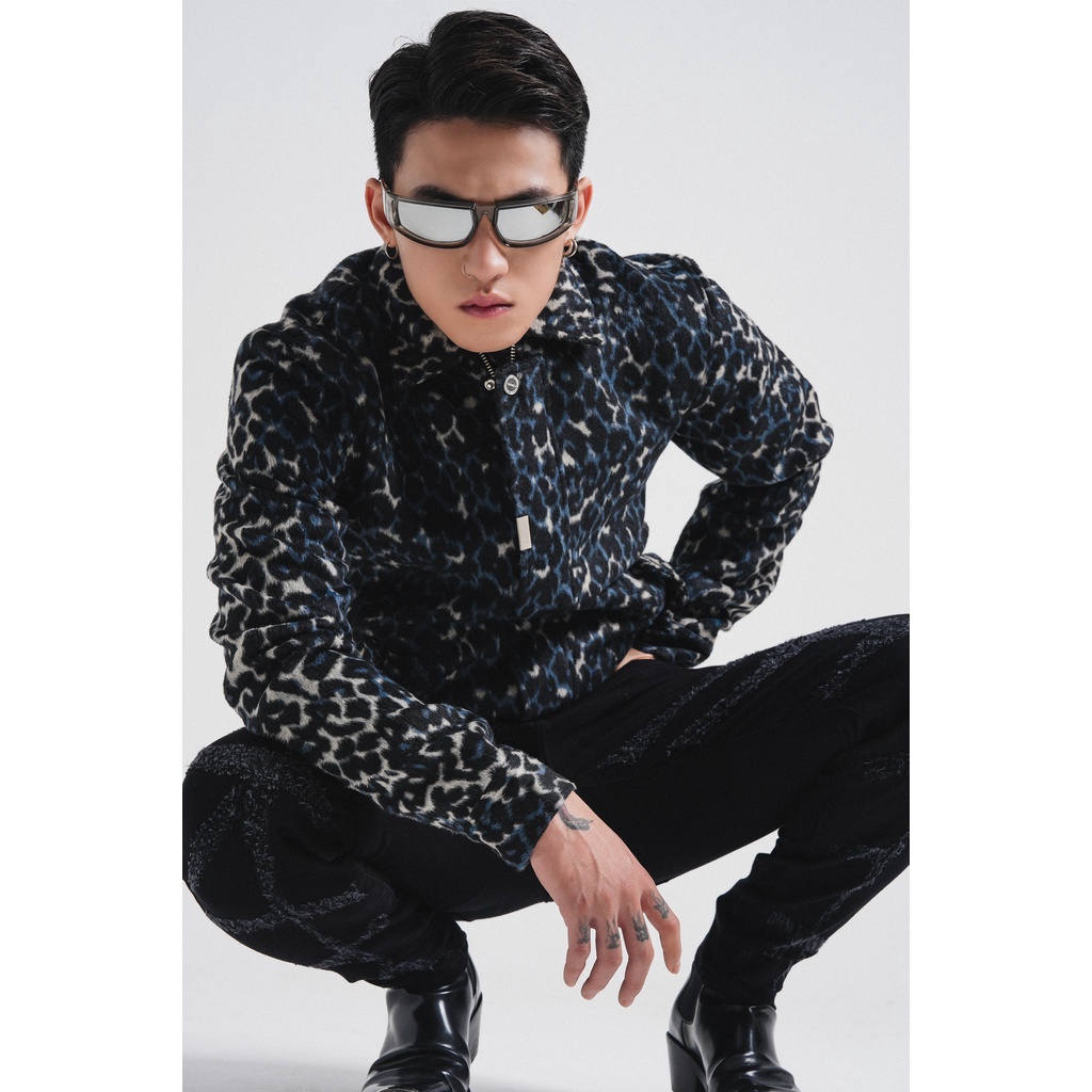 Áo khoác Amand Leopard Pattern Trucker Jacket