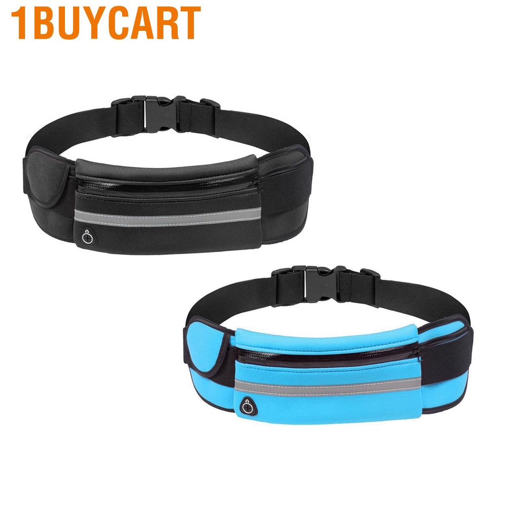 1buycart Running Belt Fanny Pack Large Capacity Waterproof Shockproof Waist Bag for Outdoor Sports Fitness