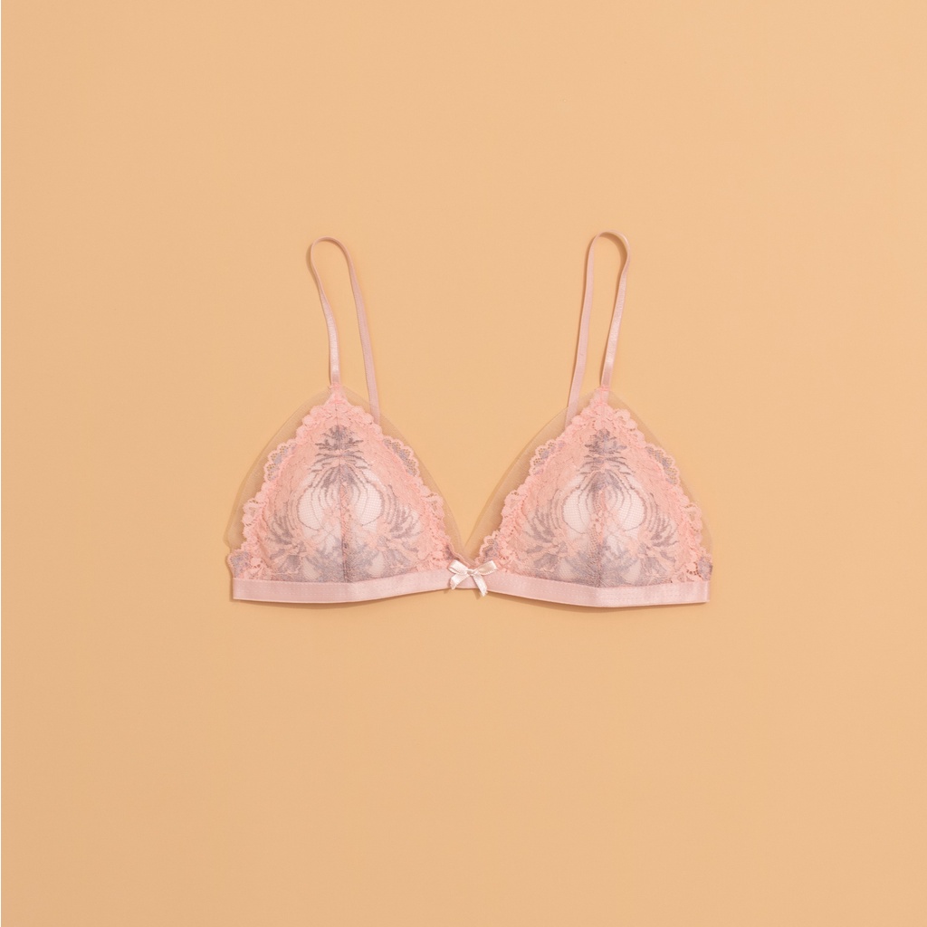 Áo ngực không gọng Lamluy bralette ren lưới Anh Đào