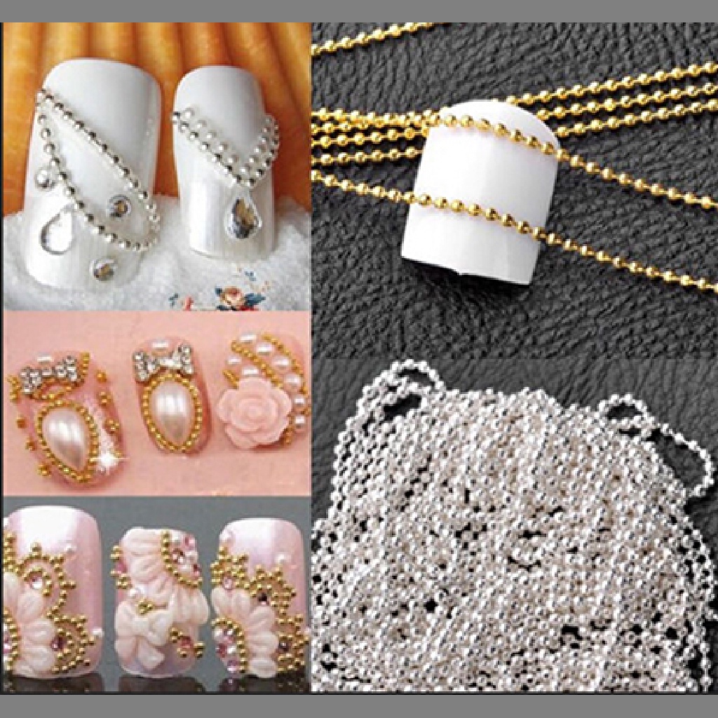 Cuộn Dây Dán Kim Loại 3D Trang Trí Móng Tay 1m