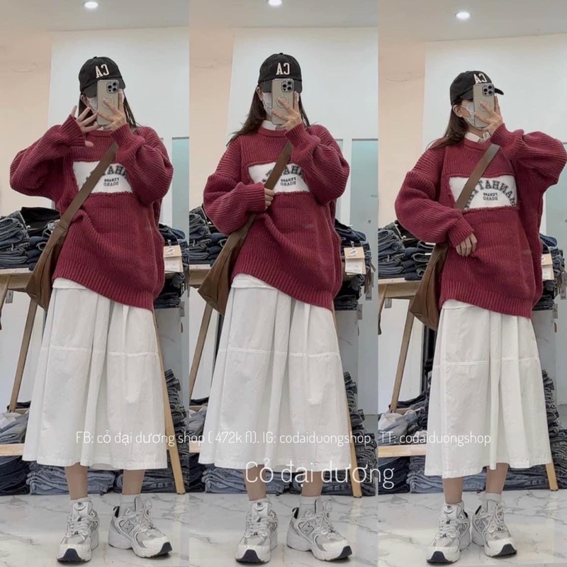 ÁO LEN CHỮ RÁCH MANHATTAN