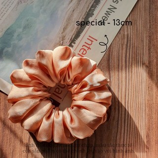 Scrunchies LACIBEL lụa satin, buộc tóc vải handmade