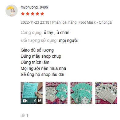 Mặt Nạ Tay Chân Mèo Chongzi Ủ Tay Dưỡng Ẩm, Cải Thiện Nứt Tay Chân, Làm Mềm Mịn, Trắng Da, Mờ Vết Thâm - vibesvietnam