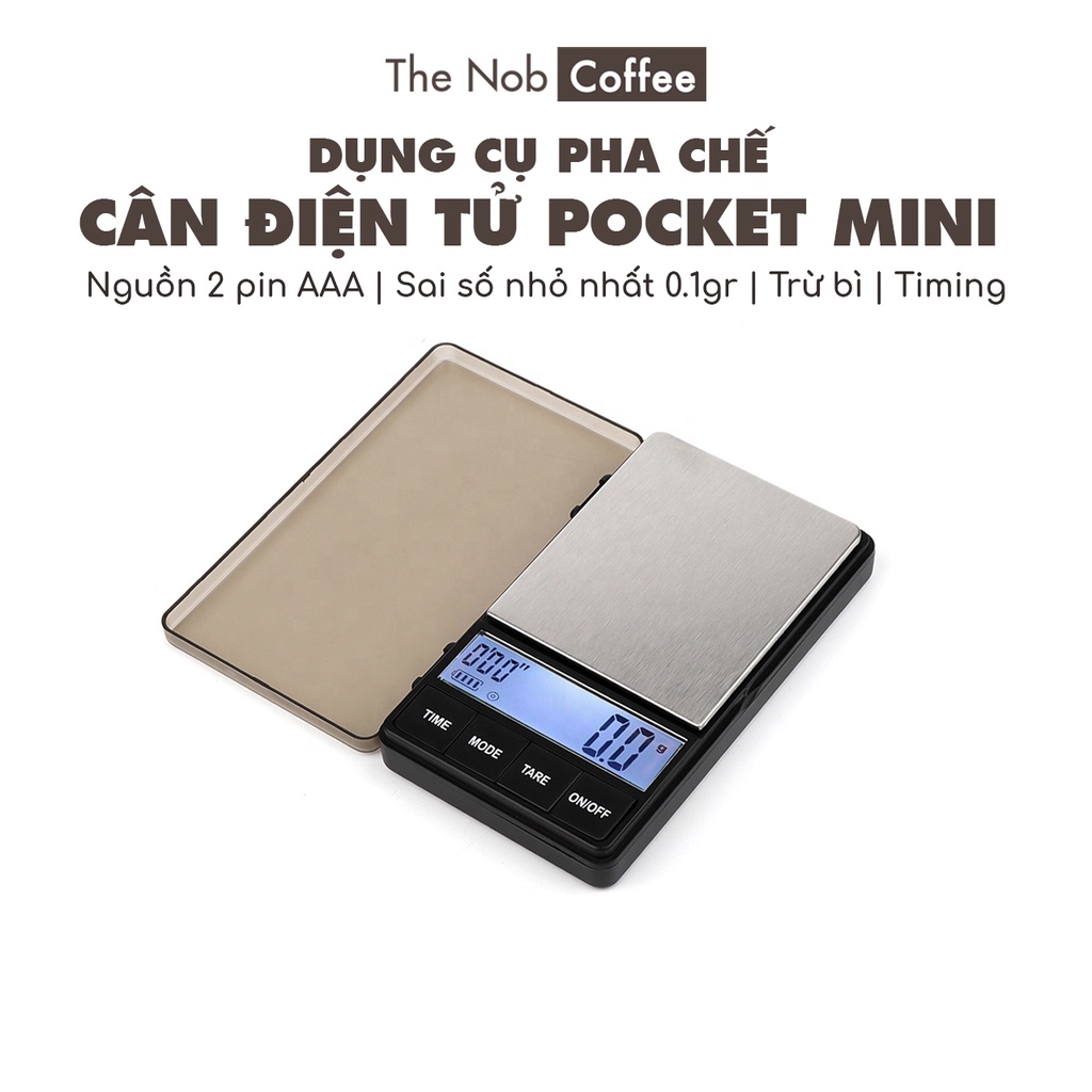 Cân điện tử pha chế Pocket Mini - thích hợp dùng cho máy pha cà phê Espresso