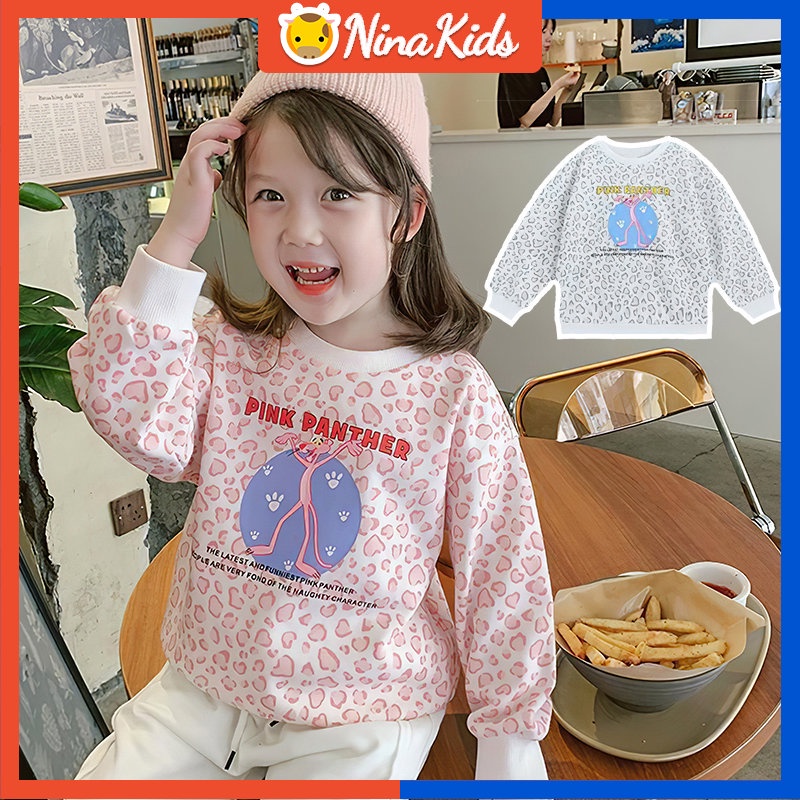 Áo Thun Sweater In Họa Tiết Hoạt Hình Dễ Thương Cho Bé Gái Từ 1-9 Tuổi