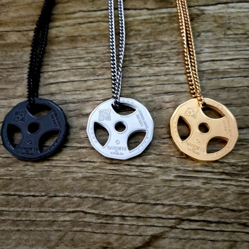 Vòng cổ Mặt Hình Quả Tạ Bằng Thép Không Gỉ Dành Cho Cặp Đôi