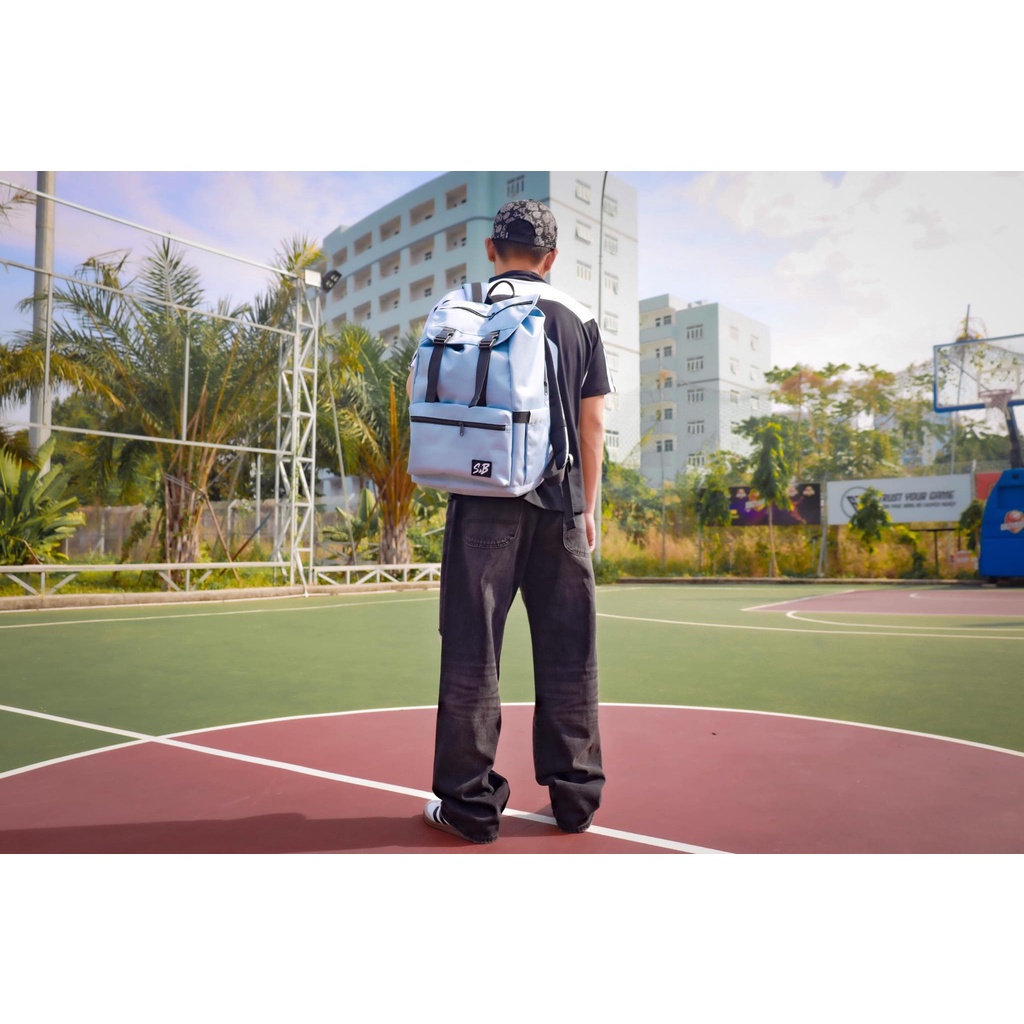 Essentials Backpack balo chính hãng thương hiệu S&B màu xanh