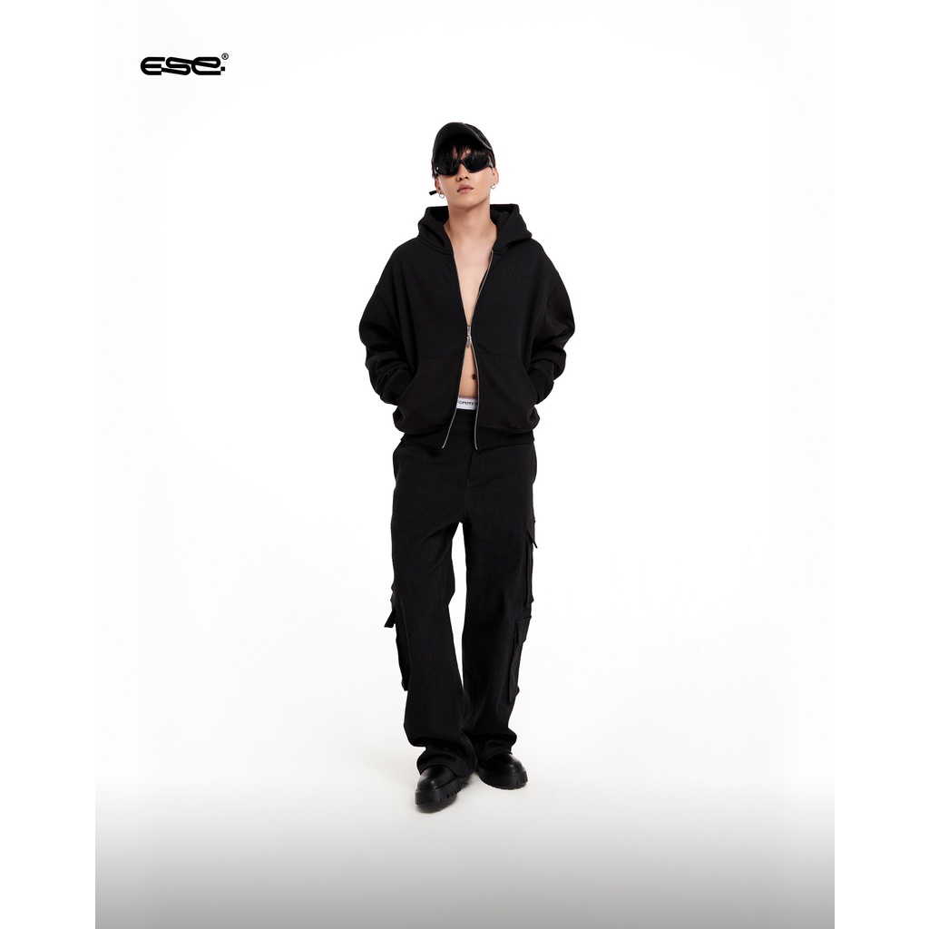 ÁO HOODIE ZIP - SS23 ESCAPE BROWN HOODIE ZIP - BLACK/ GREY/ BROWN