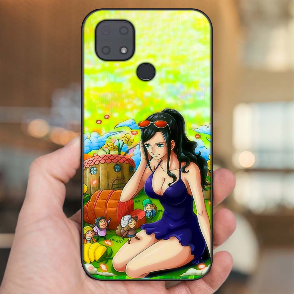 Ốp lưng Xiaomi Redmi 10C viền đen in hình Nico Robin One Piece Đảo Hải Tặc