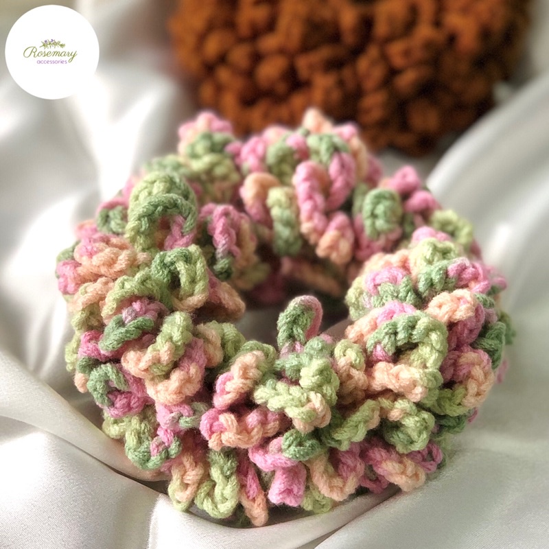 Scrunchies Dây Cột Tóc -len sợi mềm mại Handmade big size