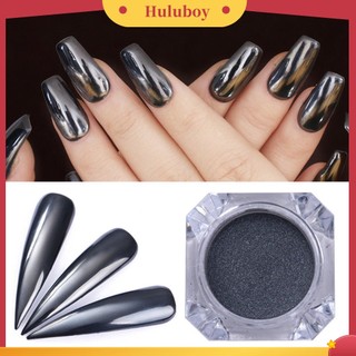 (Huluboy) Bộ sơn móng tay hiệu ứng tráng gương màu đen