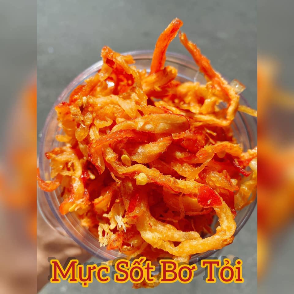 1kg MỰC XÉ SỢI SỐT BƠ TỎI - món ngon siêu HOT HIT