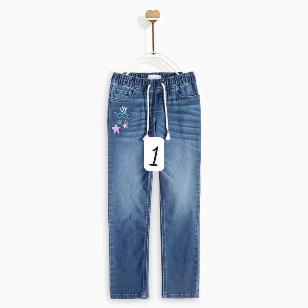 Quần Dài Bé Gái  Skinny Jeans M.D.K - chất liệu eco denim mềm mại, co giãn tốt.