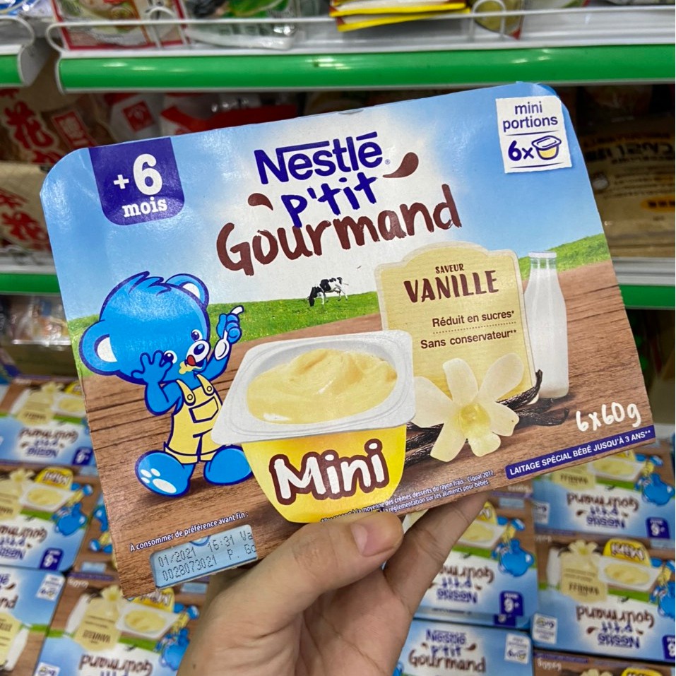 Váng sữa Nestle nội địa pháp vỉ 6 hũ 60g
